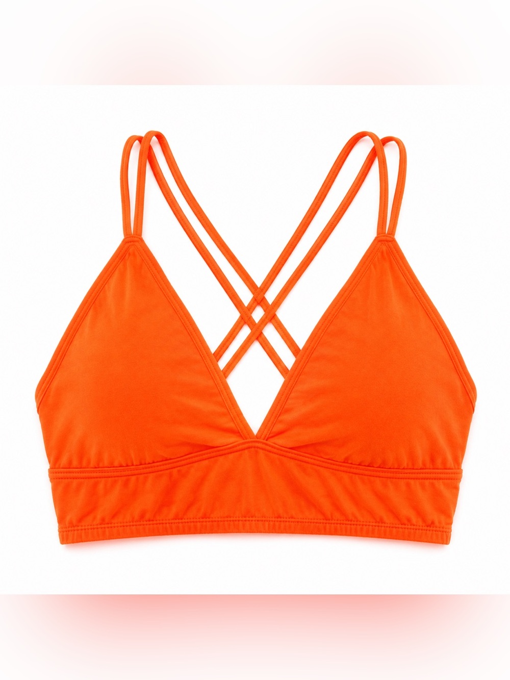 Parade XL Neon Orange Triangle Bralette Strappy Festival Crop Top